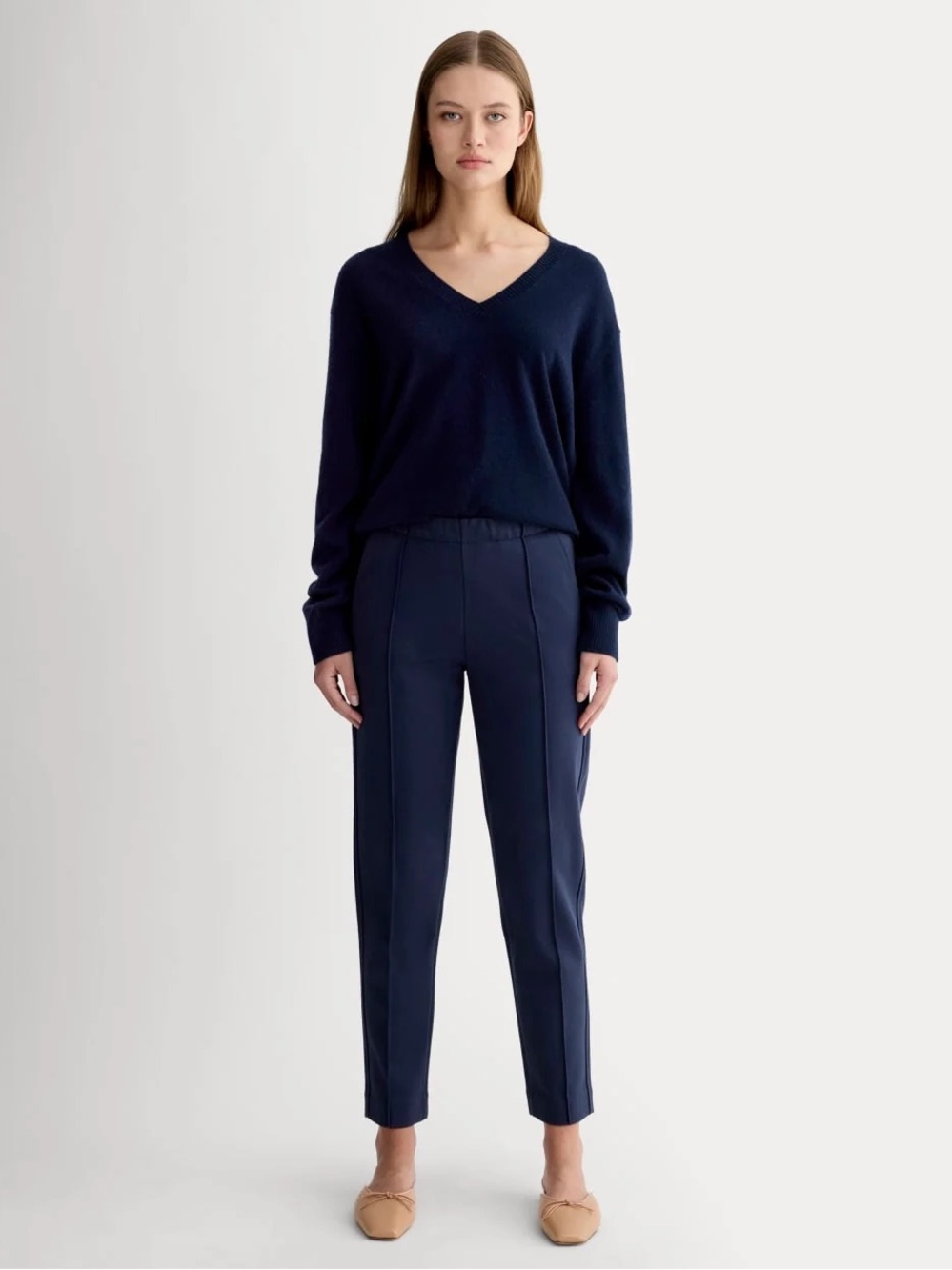 Everlane The Dream Pant Navy Tailored Stretch Ponte Pants